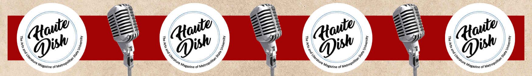 Haute Dish logo and a microphone